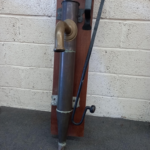 201 - Copper and Iron Handle Water pump (145cm x 28cm x 50cm)