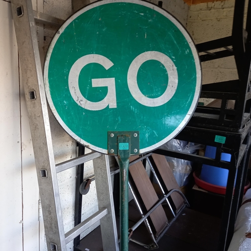 320 - Vintage Banksman Stop / Go Sign