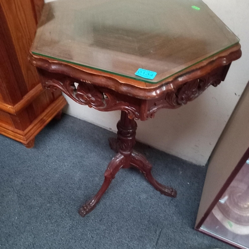 134 - Vintage Walnut Occasional Table on a good carved base