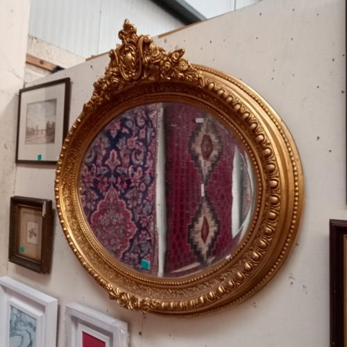 139 - Gilt Framed Oval Mirror