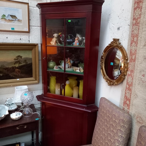 162 - Mahogany Full Height Corner Cabinet