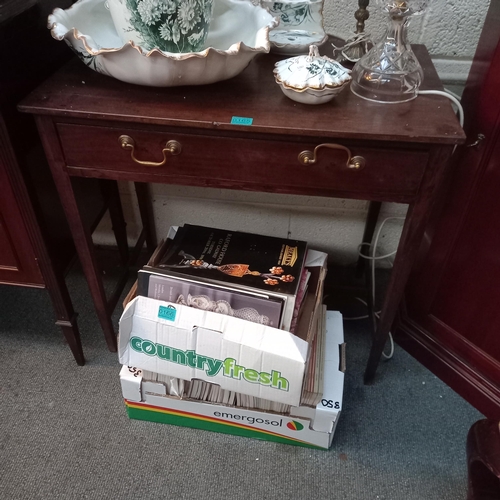 165 - Georgian Mahogany Chamber Table, with one Long Drawer