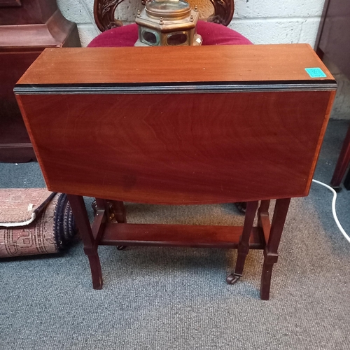 190 - Edwardian Inlaid Walnut Sutherland Table