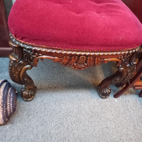 192 - 19th Century heavily Carved Rosewood Chair