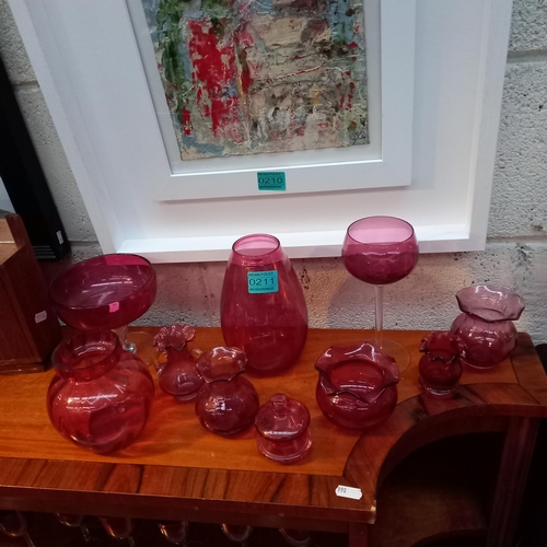 211 - Collection of Red Glass