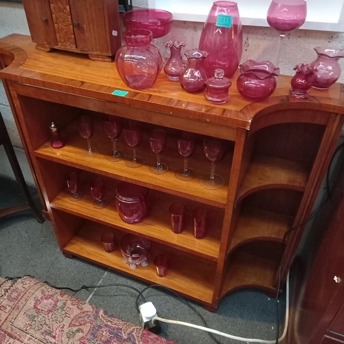 212 - Satinwood and Rosewood Floor Bookcase