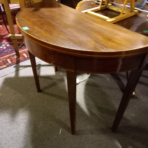 239 - Georgian Mahogany Games Table with boxwood stringing