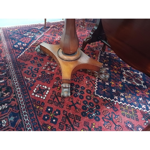 260 - Victorian Walnut Tea Table on carved column base