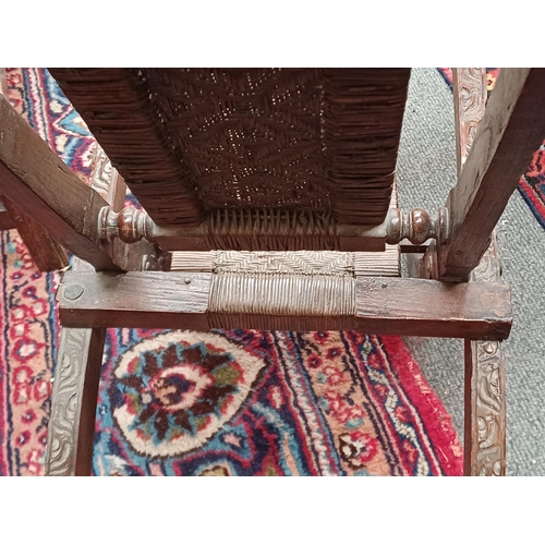 275 - Carved Hardwood Ceremonial Chair (repaired)