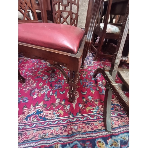 276 - Pair of Impressive Early 20th Century Mahogany Armchairs in Chippendale Style