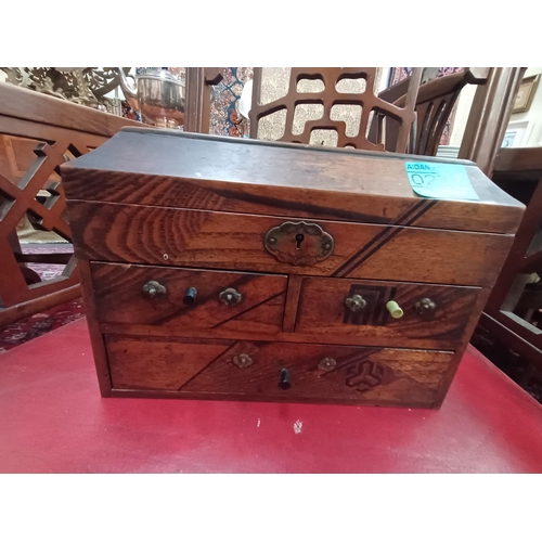 277 - Oriental Hardwood Jewellery Box