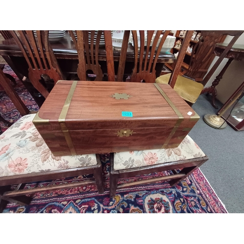 294 - Good Victorian Mahogany Writing Slope and needs attention