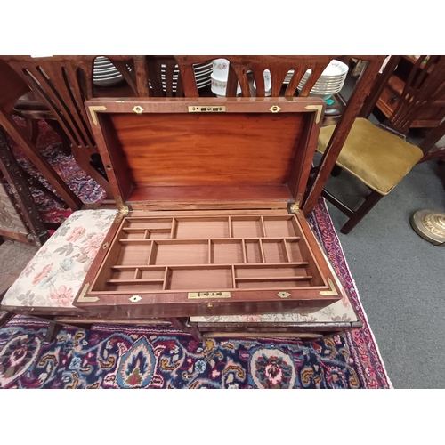 294 - Good Victorian Mahogany Writing Slope and needs attention