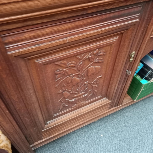 363 - Large Late Victorian Oak Mirror backed Sideboard