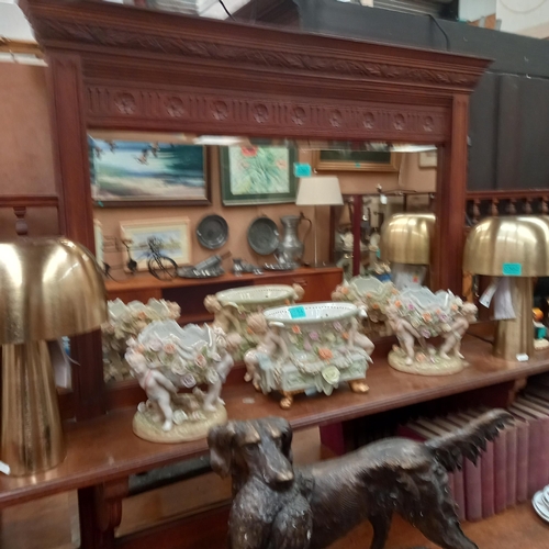 363 - Large Late Victorian Oak Mirror backed Sideboard