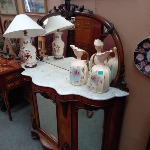 79 - Victorian Walnut Serpentine Front Credenza