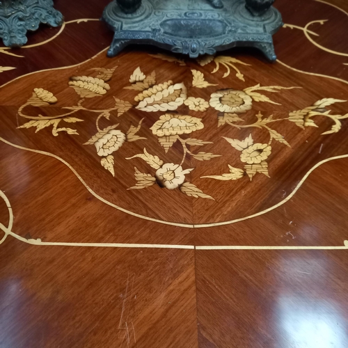 83 - Marquetry Inlaid Sidetable with drawers