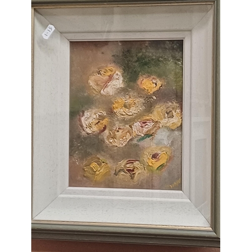 95 - Pair of 20th Century Floral Oil Paintings - Signed