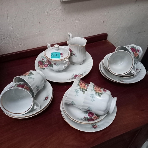 542 - 19 piece Tea Bone China Tea Set