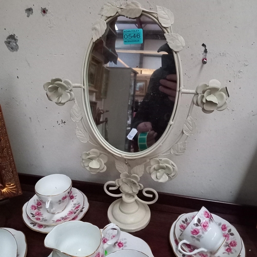 546 - Decorative Metal Table Mirror