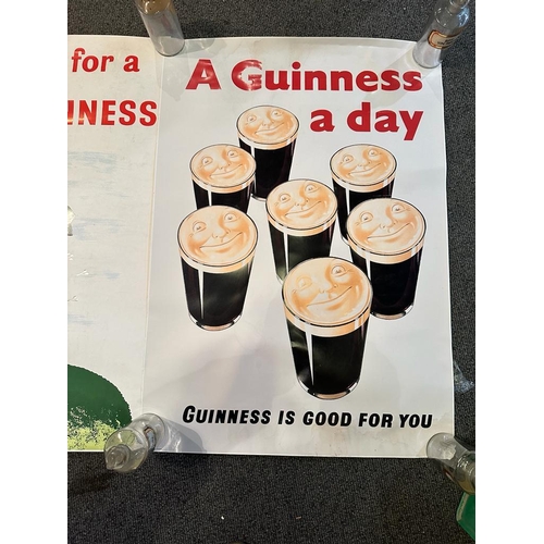 491 - 3 Large Guinness Prints and one Large Flahavans Porridge Oats Bag