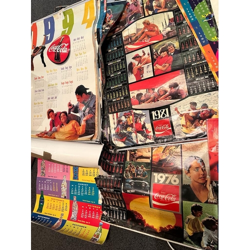 908 - Large Collection of Coca Cola Calenders from 70s, 80s and 90s