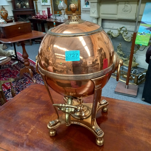 727 - Victorian Copper and Brass Samovar