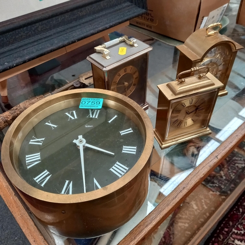 759 - Electric Gibson Wall Clock and 3 others