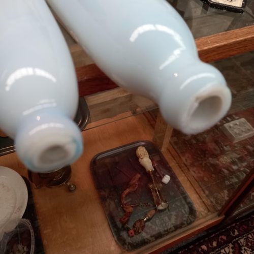 764 - 3 Victorian Glass Rolling Pins (all with some damage)