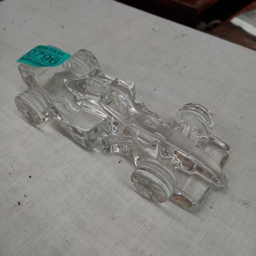 796 - Waterford Glass Model of a Racing Car - 16cm Long