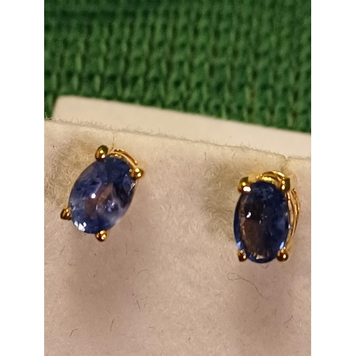 305 - Pair of 9 Carat Tanzanite Earrings