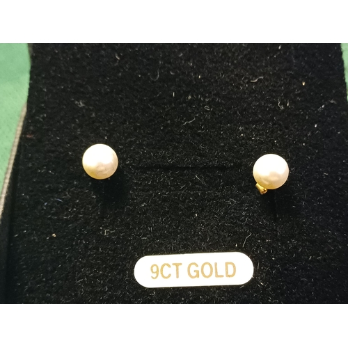 328 - Pair of 9 Carat Pearl Earrings