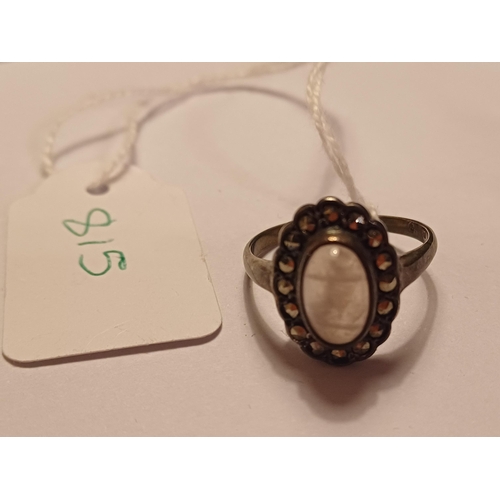 815 - Antique Silver Moonstone Ring