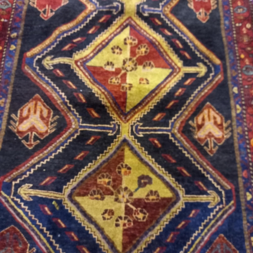 832 - Persian Handwoven Carpet with Multicoloured Floral Pattern - 295cm x 150cm