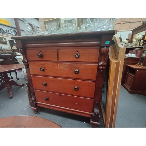 402 - Victorian Mahogany Scotch Chest (Splits in Two)