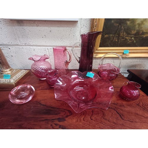 645 - Good Selection of Red Glassware