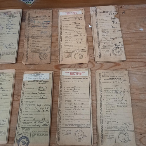 105 - Collection of old Vehicle Registration Books (14) - (in cabinet)