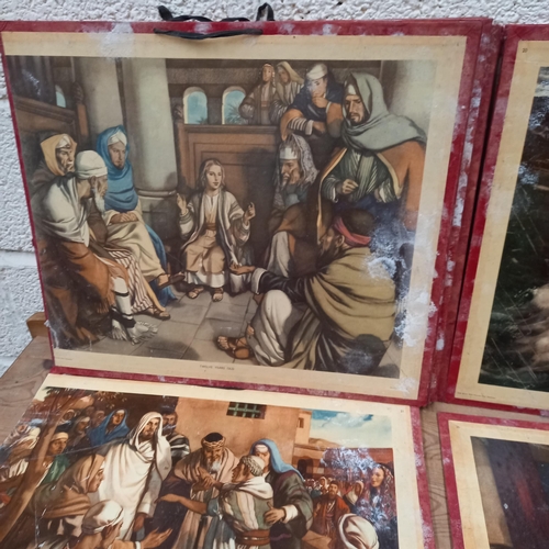 109 - Lot of 10 Religious Prints on Card (approx 50cm x 45cm)