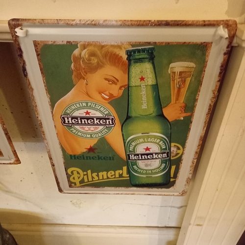 112 - Three Reproduction Metal Pub Signs (each 30cm x  40cm)