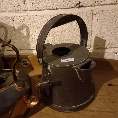 98 - Two Vintage Copper Mok Pails and a Copper Kettle (no lid) - Tallest 42cm