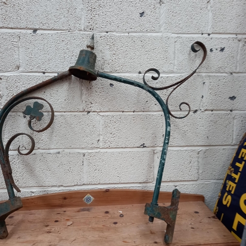 123 - Two Antique Cast Iron Light Brackets - as found