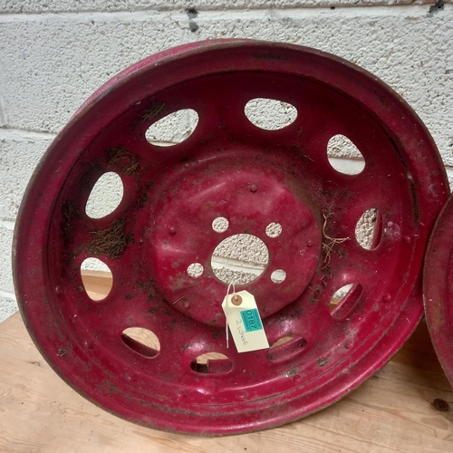 187 - Two Vintage Iron Wheels (56cm Diameter)