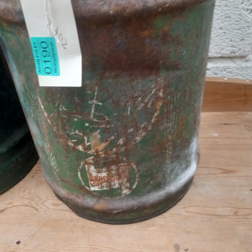 190 - Two Vintage Oil Cans 