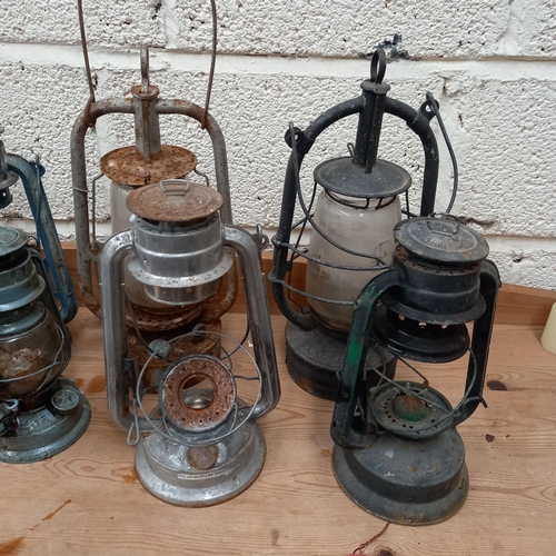 26 - Mixed lot of Antique Storm Lanterns