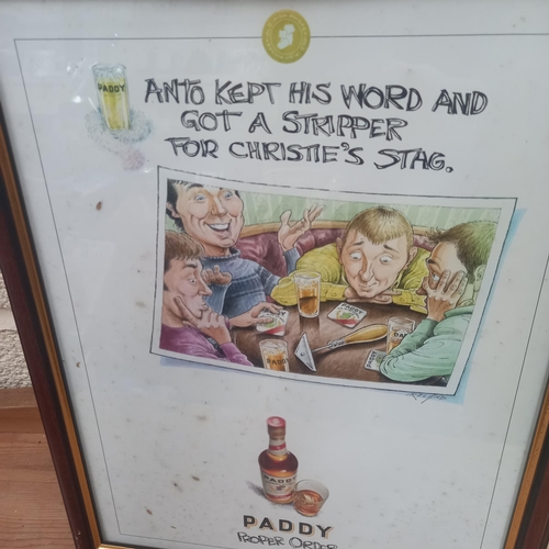 272 - Two Paddy Whiskey Comical Prints and a 3 Still Whiskey Poster