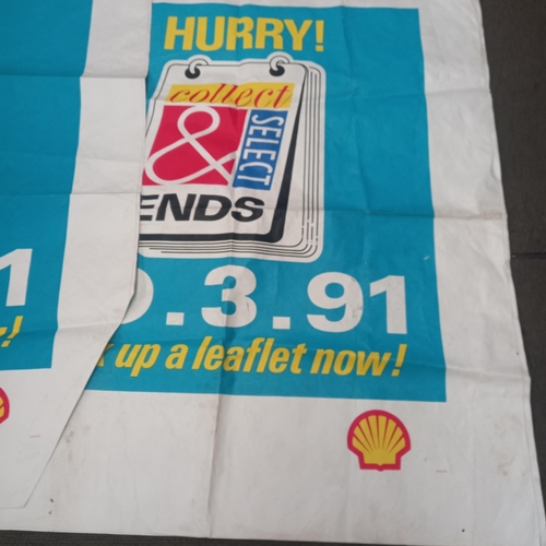 291 - Lot of 4 old Shell Advertising Banners or Pump Covers