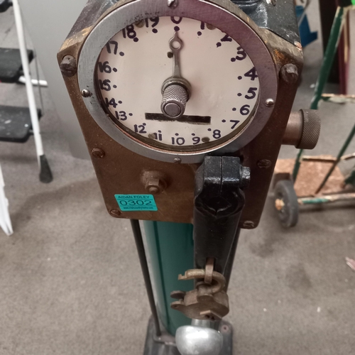 302 - Antique Cast Iron Petrol Pump - 