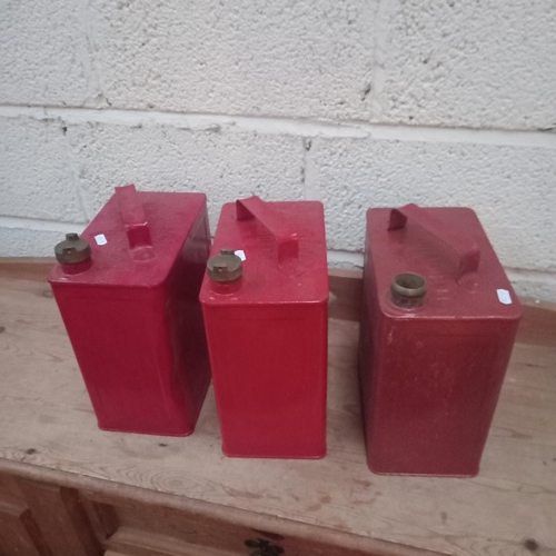 346 - Three Vintage Metal Petrol Cans