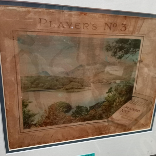 45 - Original Player No. 3 Celluloid Advertising Card now Framed (Framed 40.5cm x 46.2cm)