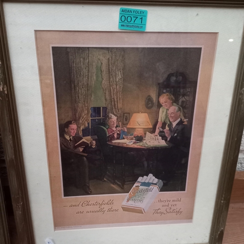 71 - Two Framed Advertising Prints 